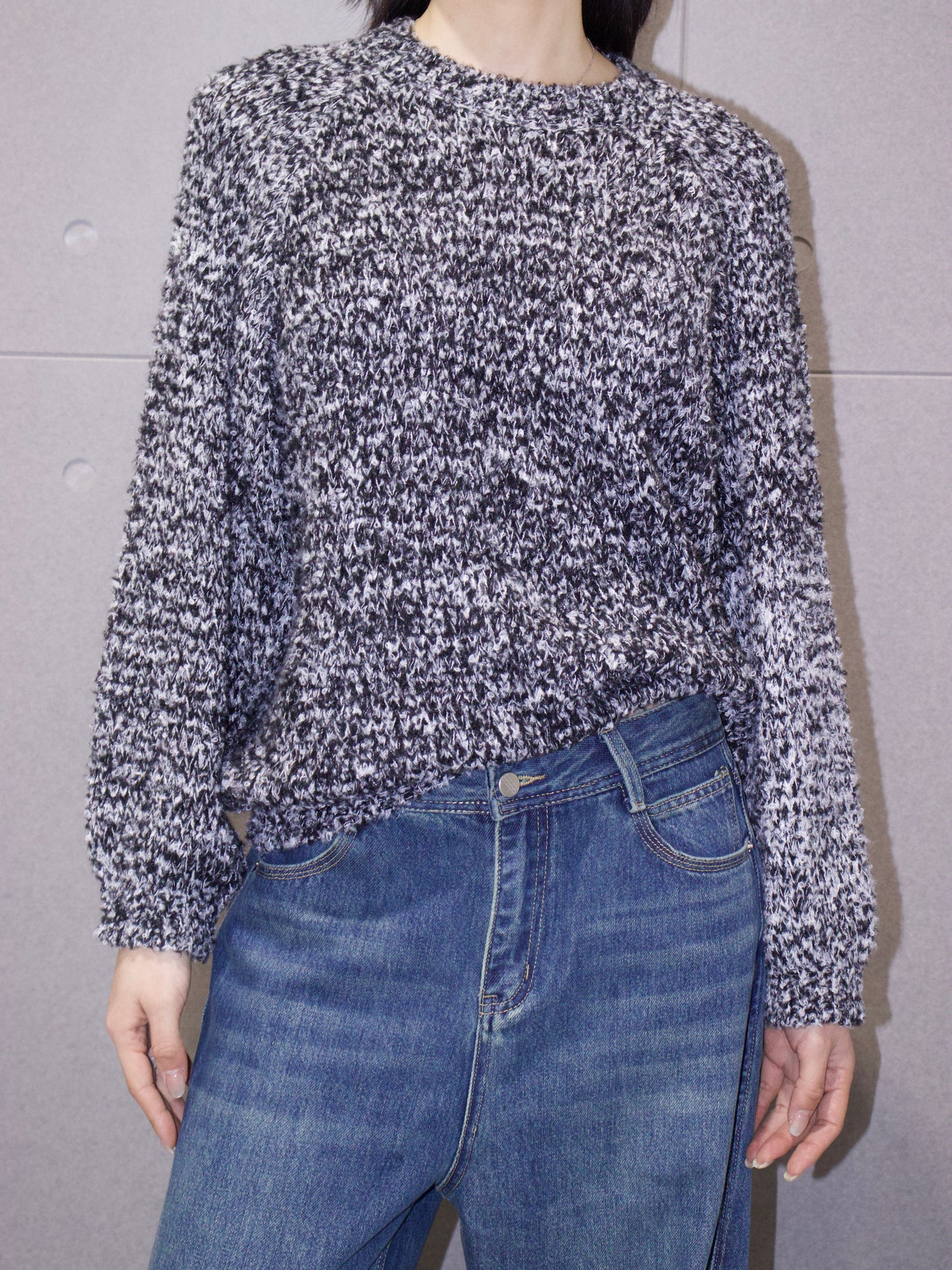 Mixed-Color Wool Sweater