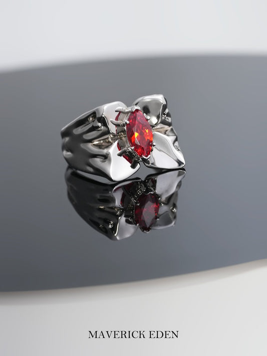 MAVERICK EDEN Butterfly Garnet Ring