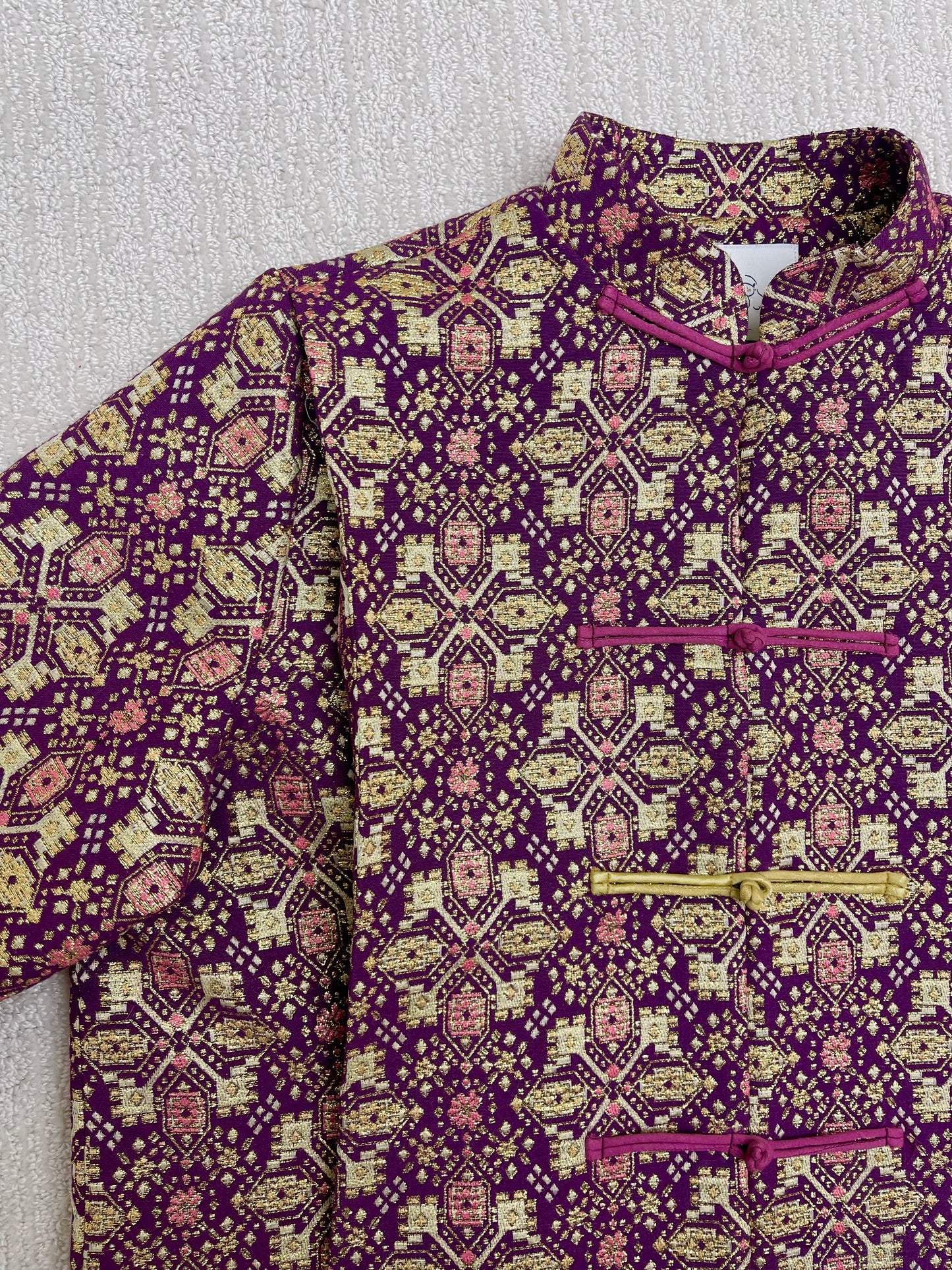 Tang Jacket with Golden Pattern- Mom's