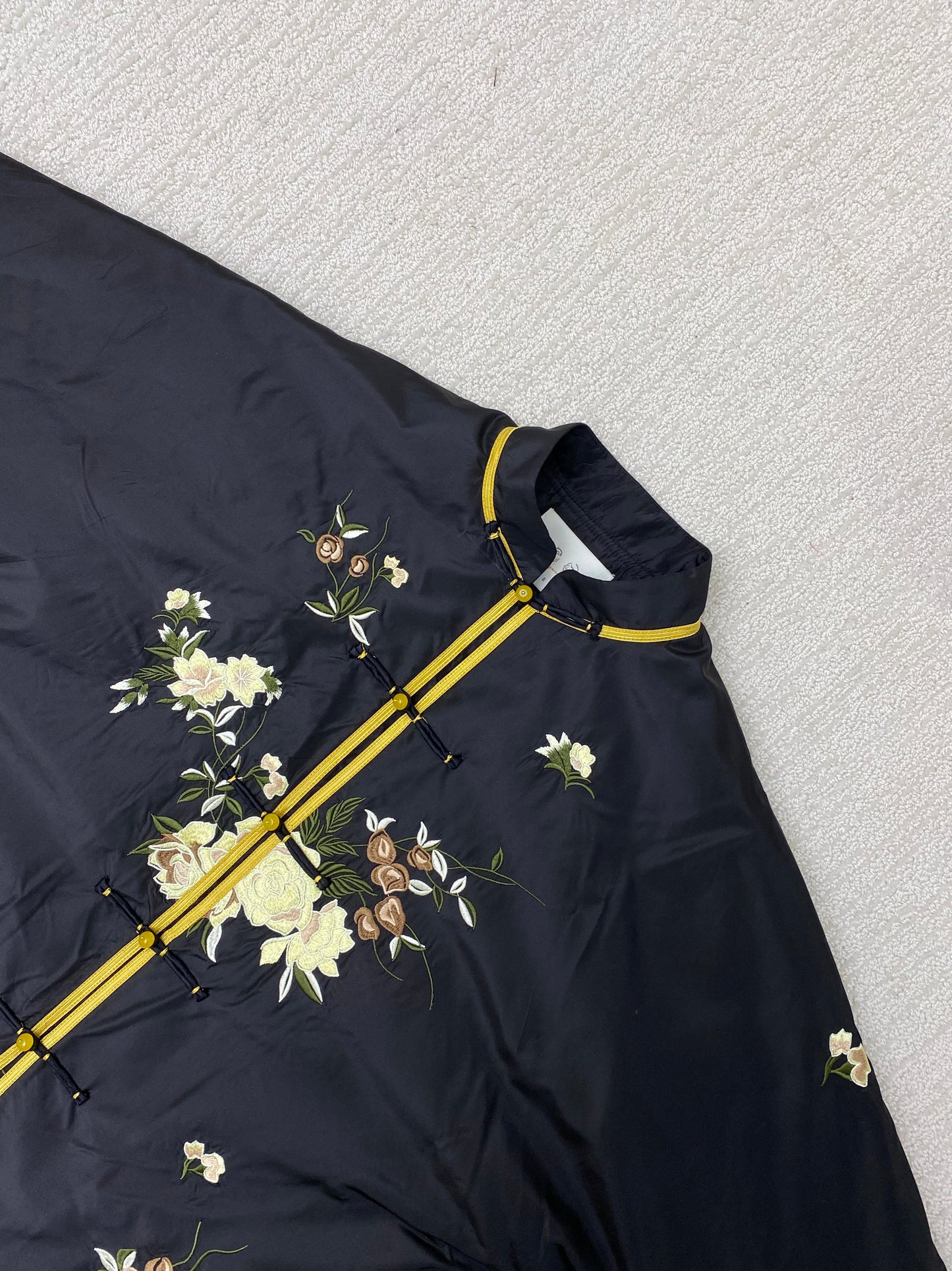 Velvet Embroidered Tang Coat- Mom's