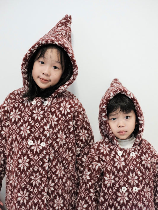 Hooded Shearling Coat- Kid's