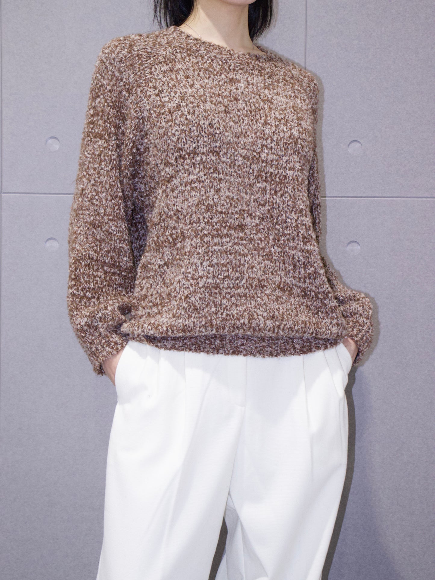 Mixed-Color Wool Sweater