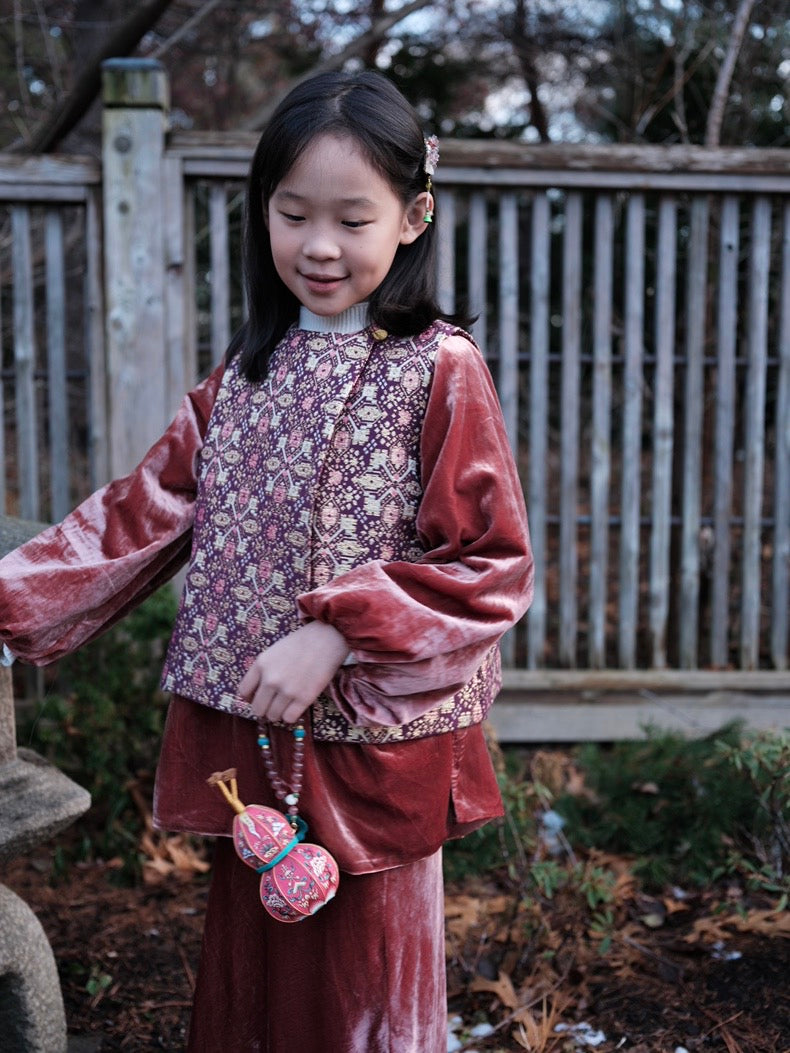 Tang Vest with Golden Pattern- Kid's