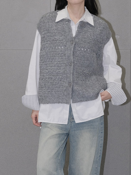 Buttoned Sweater Vest