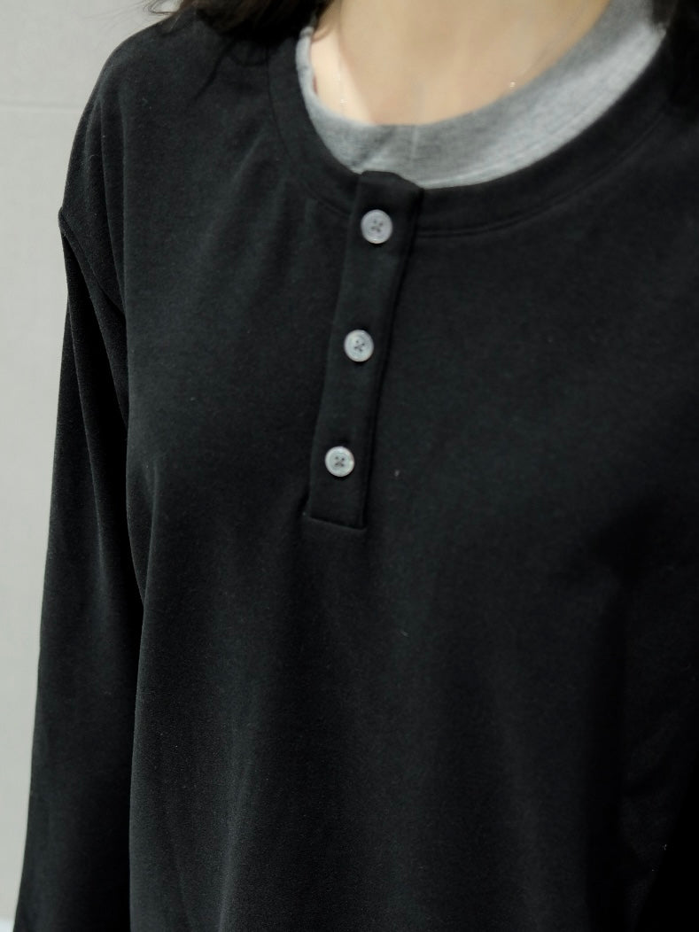 Fleece Long-Sleeve Henley