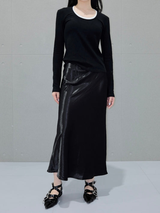 Lustrous Satin Maxi Skirt