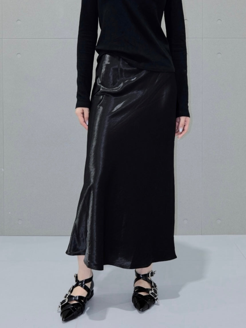 Lustrous Satin Maxi Skirt