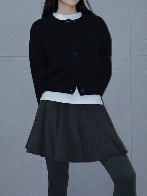 Panelled Wool Skirt