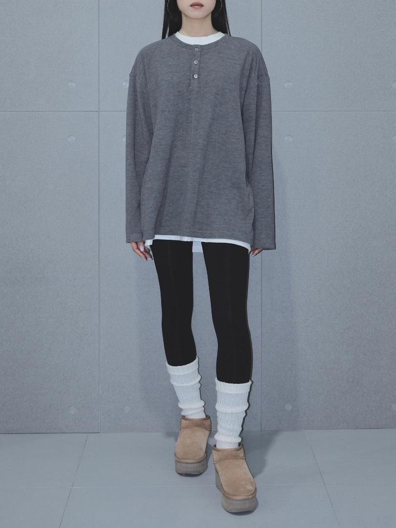 Fleece Long-Sleeve Henley