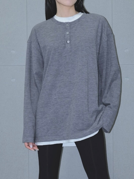 Fleece Long-Sleeve Henley