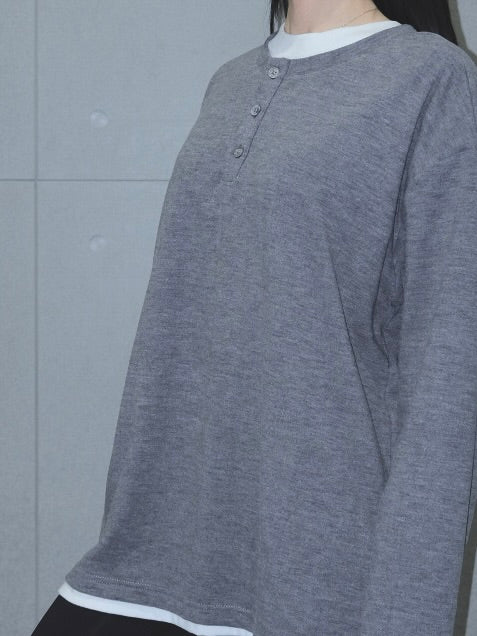 Fleece Long-Sleeve Henley