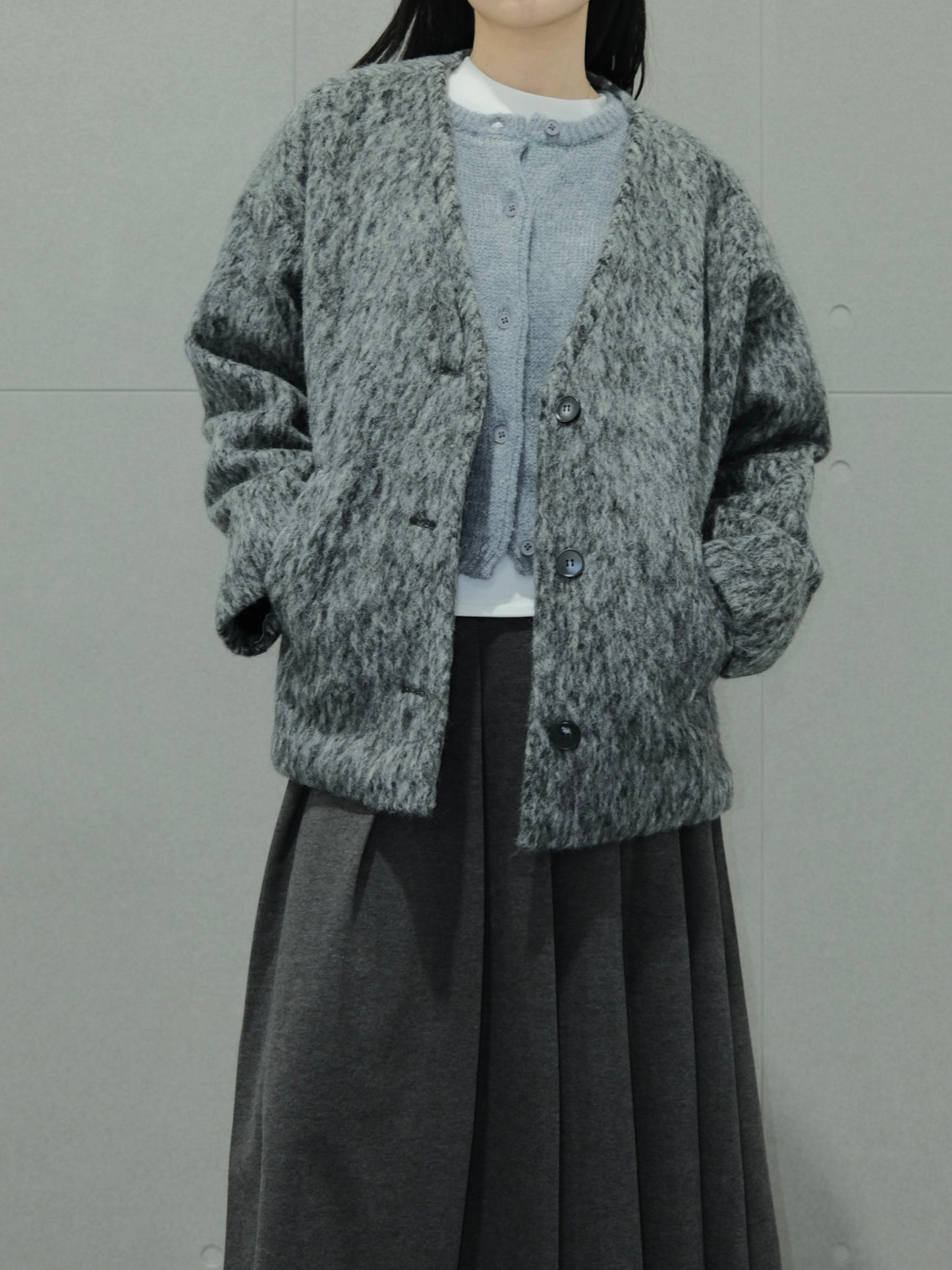 V-neck Wool Coat