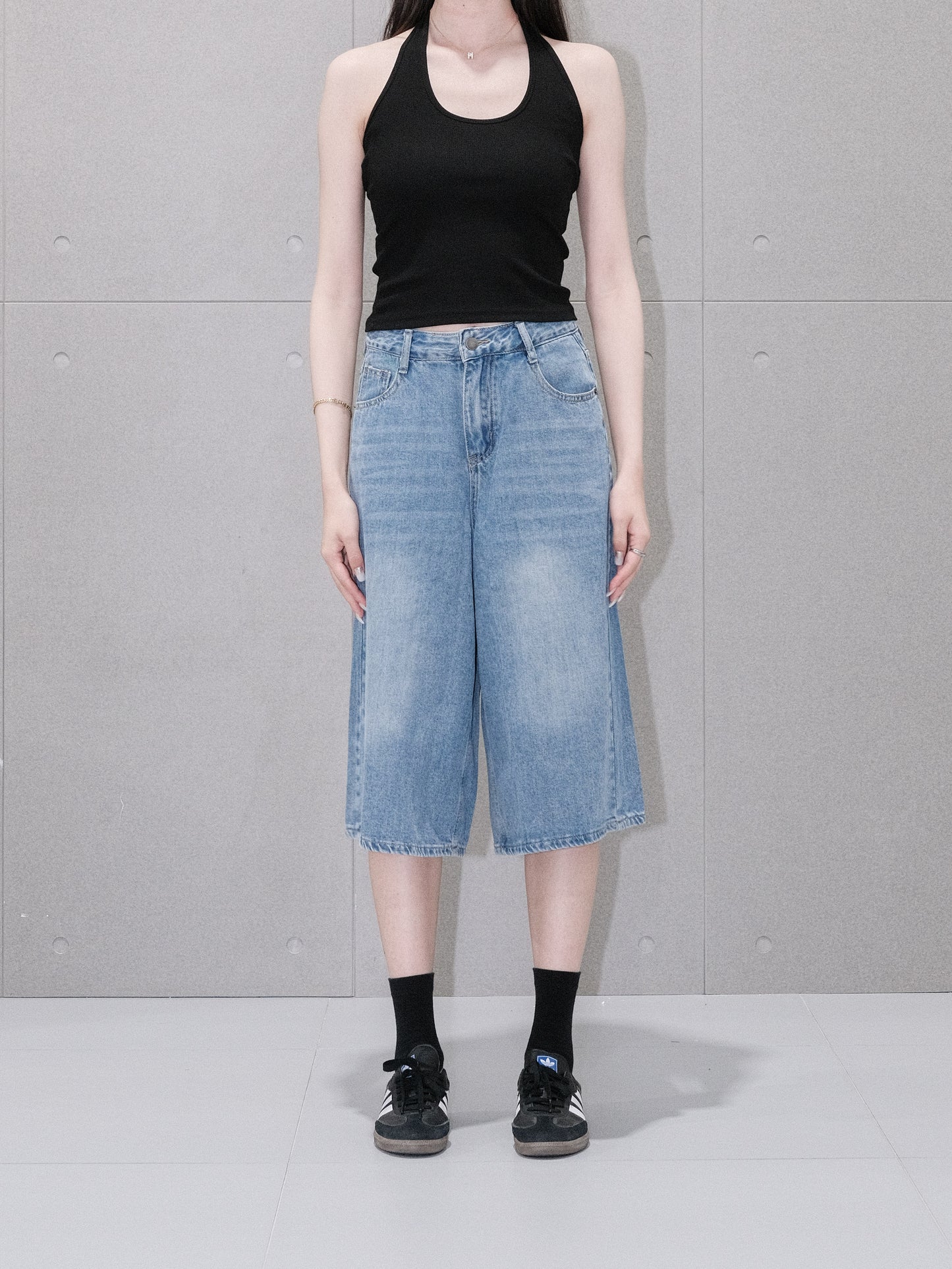 Longline Denim Jorts