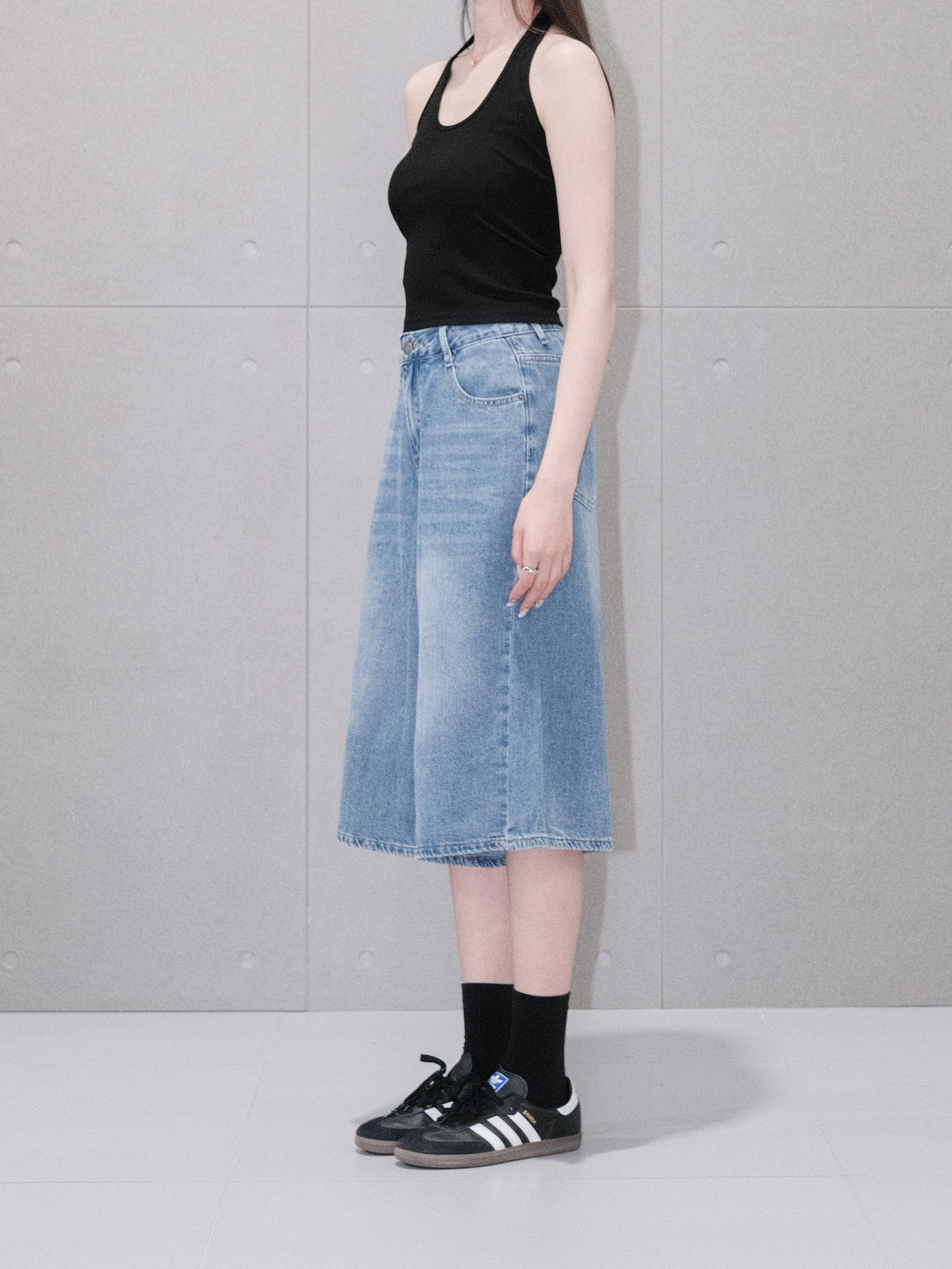 Longline Denim Jorts