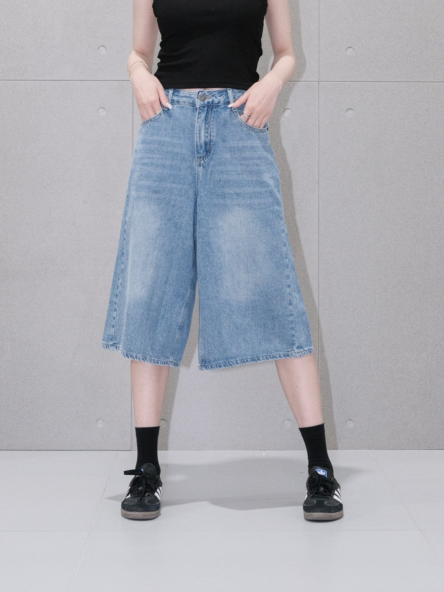 Longline Denim Jorts