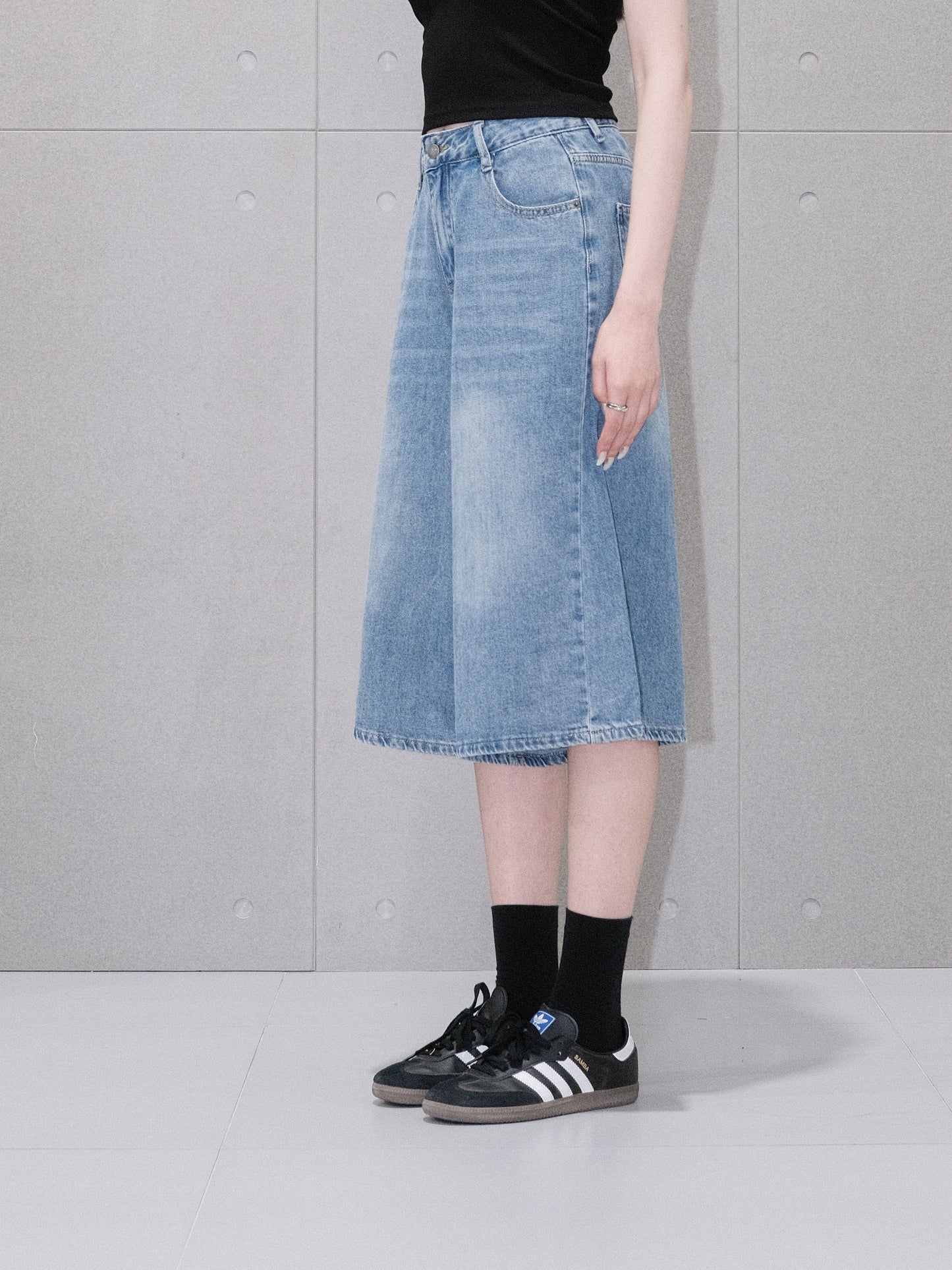 Longline Denim Jorts