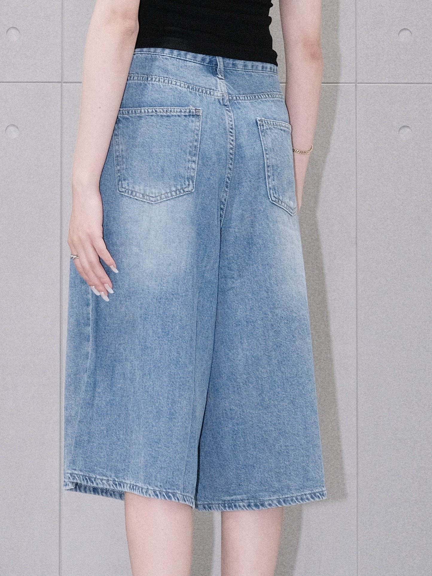 Longline Denim Jorts