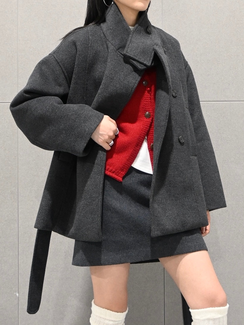 Wool Coat with Belt